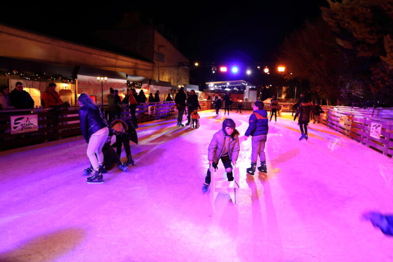 ‘snowed-in christmas village’ at Enghien-les-Bains